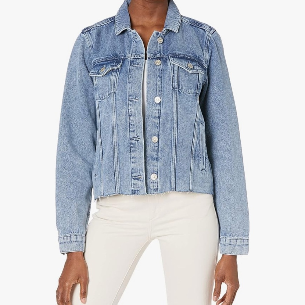 PAIGE Blue Classic Jean Jacket Cropped